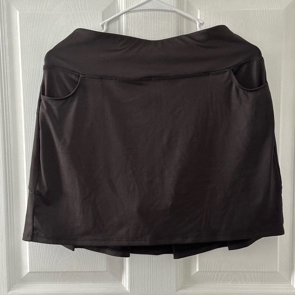 Black Athletic Skort with Built-In Shorts